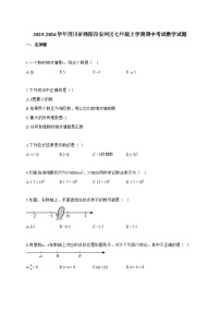 2025~2026学年四川省绵阳市安州区七年级上学期期中考试数学试卷【附解析】