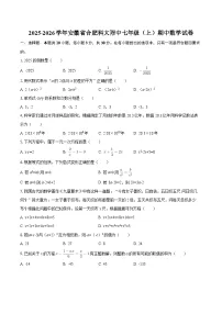 2025-2026学年安徽省合肥科大附中七年级（上）期中数学试卷-自定义类型