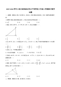 2025-2026学年上海市浦东新区民办平和学校八年级上学期期中数学试题-自定义类型