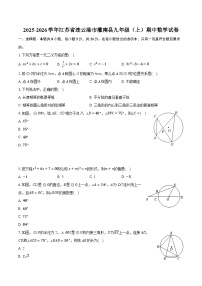 2025-2026学年江苏省连云港市灌南县九年级（上）期中数学试卷