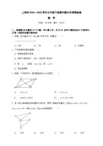 上海市2024—2025学年七年级数学下册期中提分专项突破卷（原卷版 解析版）-沪教版五四制初中数学七下