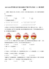2025-2026学年浙江省宁波市余姚市子陵中学七年级（上）期中数学试卷-自定义类型