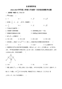 精品解析：吉林省长春市长春博硕学校2024-2025学年八年级上学期9月月考数学试题 含答案