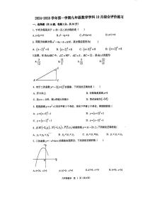 江苏省苏州园区唯亭学校2024-2025学年上学期九年级数学10月月考卷