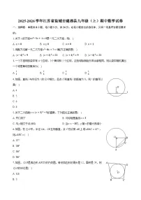 2025-2026学年江苏省盐城市建湖县九年级（上）期中数学试卷