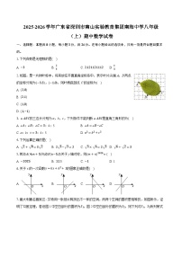 2025-2026学年广东省深圳市南山实验教育集团南海中学八年级（上）期中数学试卷