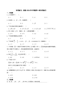 专项练习：实数-2026年中考数学一轮专项练习