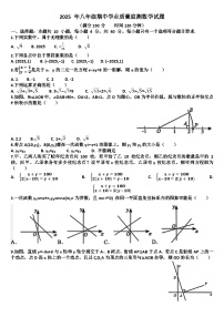 山东济南市市中区2025—2026学年八年级数学第一学期期中考试试题（含答案）