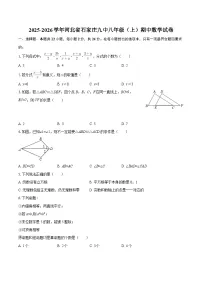 2025-2026学年河北省石家庄九中八年级（上）期中数学试卷-自定义类型