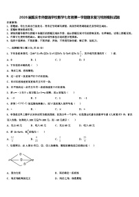 2026届重庆市外国语学校数学七年级第一学期期末复习检测模拟试题含解析