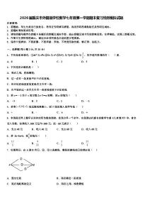 2026届重庆市外国语学校数学七年级第一学期期末复习检测模拟试题含解析