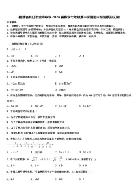 福建省厦门市金尚中学2026届数学七年级第一学期期末检测模拟试题含解析