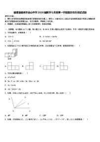 福建省福州市金山中学2026届数学七年级第一学期期末综合测试试题含解析