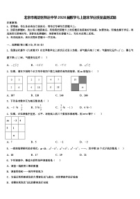 北京市海淀区师达中学2026届数学七上期末学业质量监测试题含解析