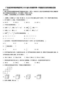 广东省东莞市横沥莞盛学校2026届七年级数学第一学期期末质量检测模拟试题含解析