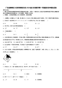 广东省番禺区六校教育教联合体2026届七年级数学第一学期期末统考模拟试题含解析