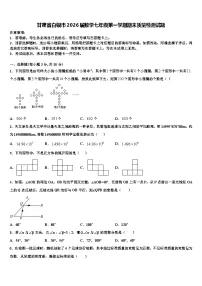 甘肃省白银市2026届数学七年级第一学期期末质量检测试题含解析