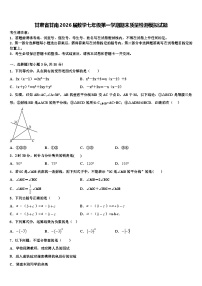 甘肃省甘南2026届数学七年级第一学期期末质量检测模拟试题含解析