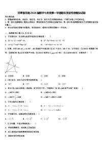 甘肃省甘南2026届数学七年级第一学期期末质量检测模拟试题含解析