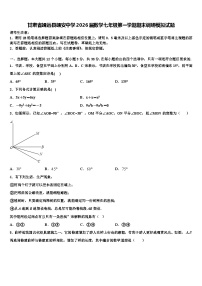 甘肃省靖远县靖安中学2026届数学七年级第一学期期末调研模拟试题含解析