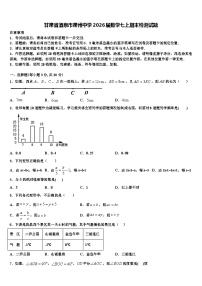 甘肃省酒泉市肃州中学2026届数学七上期末检测试题含解析