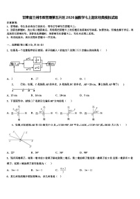 甘肃省兰州市教管理第五片区2026届数学七上期末经典模拟试题含解析
