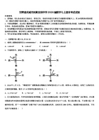 甘肃省武威市民勤实验中学2026届数学七上期末考试试题含解析