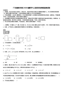 广东省部分地区2026届数学七上期末质量跟踪监视试题含解析