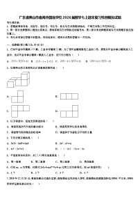 广东省佛山市南海外国语学校2026届数学七上期末复习检测模拟试题含解析