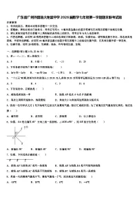 广东省广州外国语大附属中学2026届数学七年级第一学期期末联考试题含解析