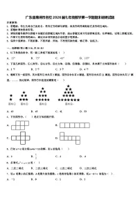 广东省惠州市名校2026届七年级数学第一学期期末调研试题含解析