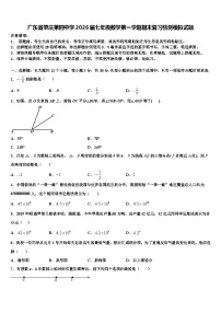 广东省肇庆第四中学2026届七年级数学第一学期期末复习检测模拟试题含解析