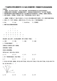 广东省肇庆市肇庆第四中学2026届七年级数学第一学期期末学业质量监测试题含解析