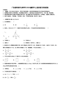 广东省珠海市九洲中学2026届数学七上期末复习检测试题含解析