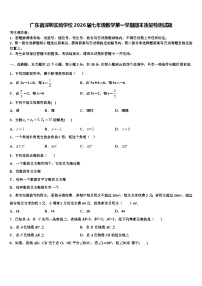 广东省深圳实验学校2026届七年级数学第一学期期末质量检测试题含解析