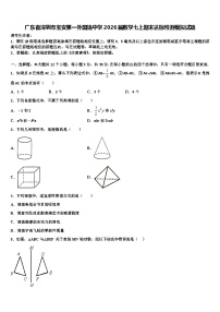 广东省深圳市宝安第一外国语中学2026届数学七上期末达标检测模拟试题含解析