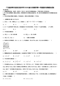 广东省深圳市宝安区宝安中学2026届七年级数学第一学期期末经典模拟试题含解析