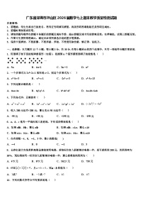 广东省深圳市坪山区2026届数学七上期末教学质量检测试题含解析