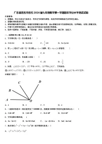 广东省茂名市名校2026届七年级数学第一学期期末学业水平测试试题含解析