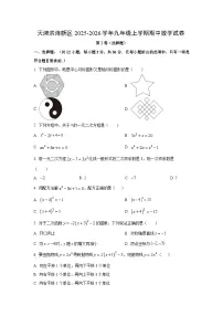 天津滨海新区2025-2026学年九年级上学期期中数学试卷（学生版）