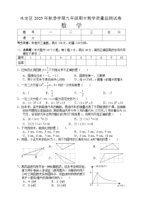 湖南省张家界市永定区2025-2026学年九年级上学期期中考试 数学试题