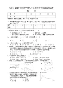 湖南省张家界市永定区2025-2026学年九年级上学期期中考试 数学试题