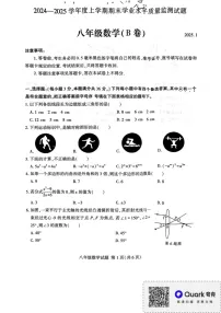 山东省临沂市平邑县2024-2025学年八年级上学期1月期末数学试题