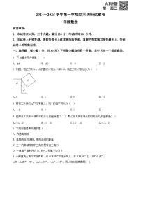 精品解析：河南省平顶山市2024-2025学年上学期期末考试八年级数学试卷+答案