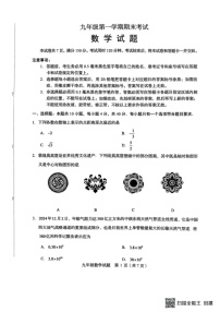 山东省泰安市宁阳县2024-2025学年九年级上学期期末考试数学试题