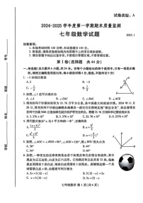 山东省潍坊市区2024-2025学年上学期七年级数学期末试题