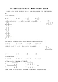 2025年浙江省丽水市景宁县、青田县中考数学二模试卷-自定义类型