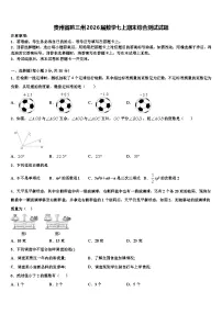 贵州省黔三州2026届数学七上期末综合测试试题含解析