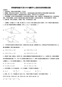 贵州省黔西南兴仁县2026届数学七上期末质量检测模拟试题含解析