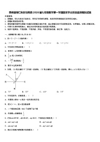 贵州省铜仁地区松桃县2026届七年级数学第一学期期末学业质量监测模拟试题含解析